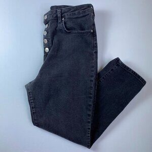 BDG, black button fly Girlfriend High Rise jeans, size 16/33
